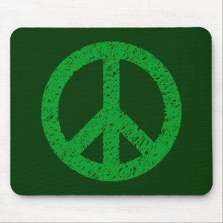 Scribble Stencilled Peace Symbol Mouse Pad