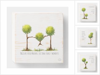 Scribble Trees - Wood wall art