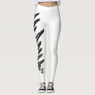 Scribble Yoga Pants, Black and White Leggings