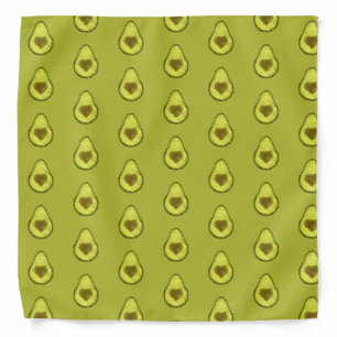Scribbled Avocado Love Bandana