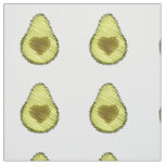 Scribbled Avocado Love Fabric