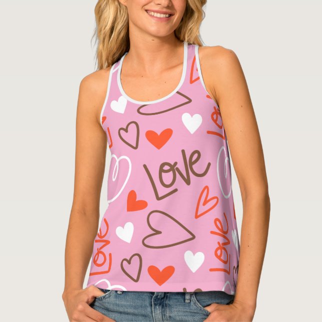 Scribbled Love Women's Tank Top (Front)