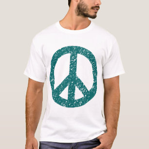 Scribbled Peace Symbol - Moss Green T-Shirt