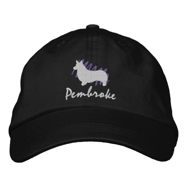 Scribbled Pembroke Embroidered Baseball Hat (Front)