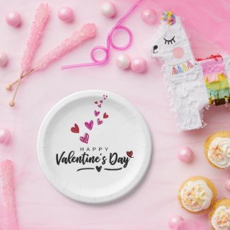 Scribbled Red Pink Hearts Script Valentine's Day