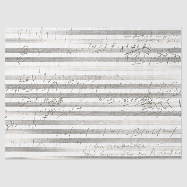 Scribbled Sheet Music Scratched Vintage Song Sepia (Front)