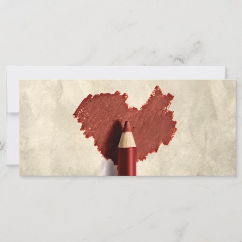 Scribbled Sketched Heart Drawing Pen Gift Card