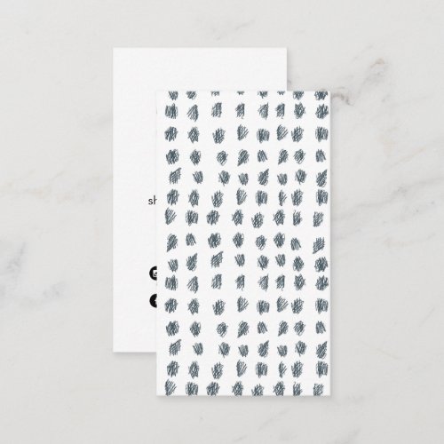 Scribbled spots minimal business card design