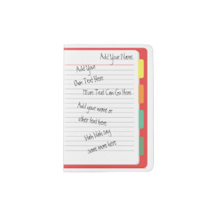 Scribbled Text Personalized Passport Holder