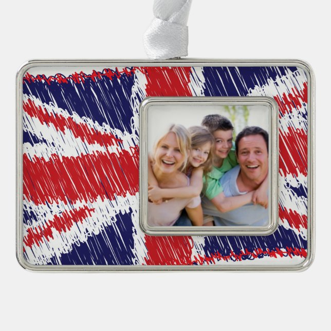Scribbled Union Flag Ornament (Front)
