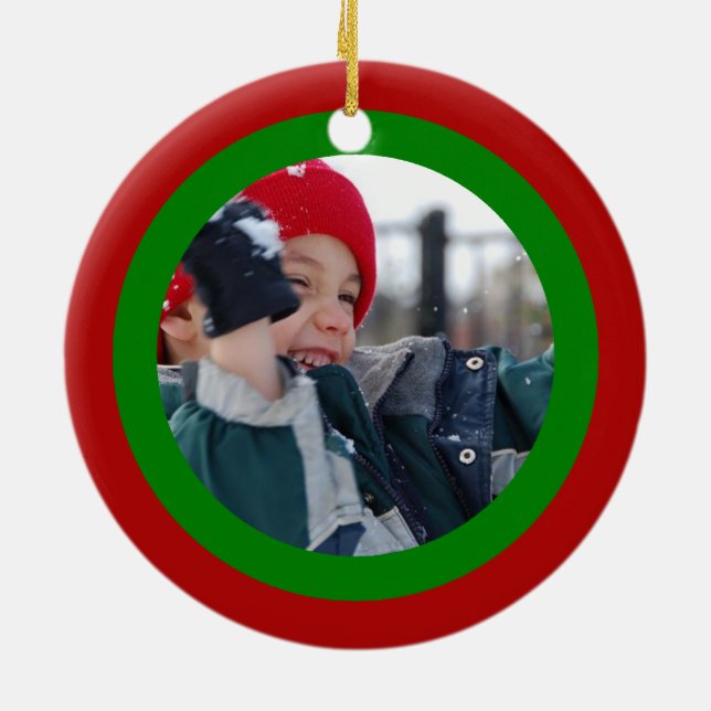 Scribbleprint Christmas Ceramic Ornament (Back)