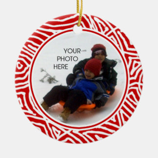 Scribbleprint Christmas Ceramic Ornament