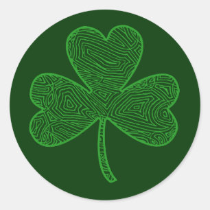 Scribbleprint Clover Classic Round Sticker