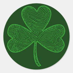 Scribbleprint Clover Classic Round Sticker