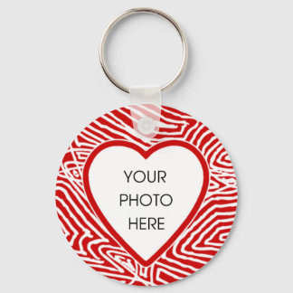 Scribbleprint Heart Border Keychain Template