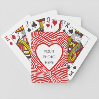 Scribbleprint Heart Photo Frame Playing Cards