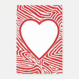 Scribbleprint Heart Post-it Notes