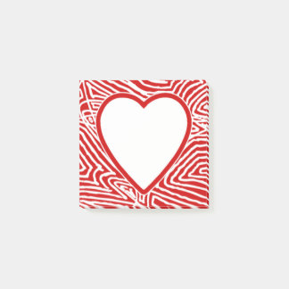 Scribbleprint Heart Post-it Notes