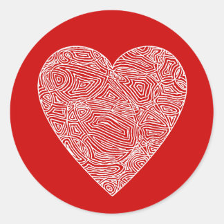 Scribbleprint Heart Sticker