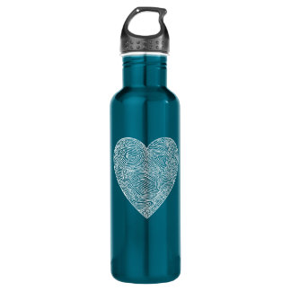Scribbleprint Heart Water Bottle
