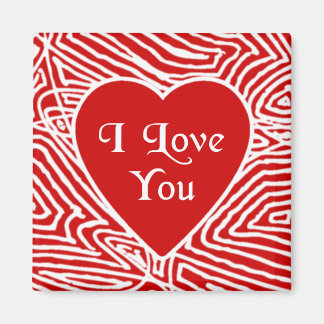 Scribbleprint I Love You Heart Magnet
