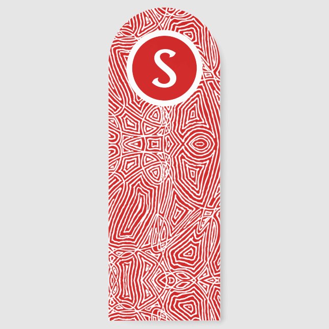 Scribbleprint Initial Bookmarks (Front)