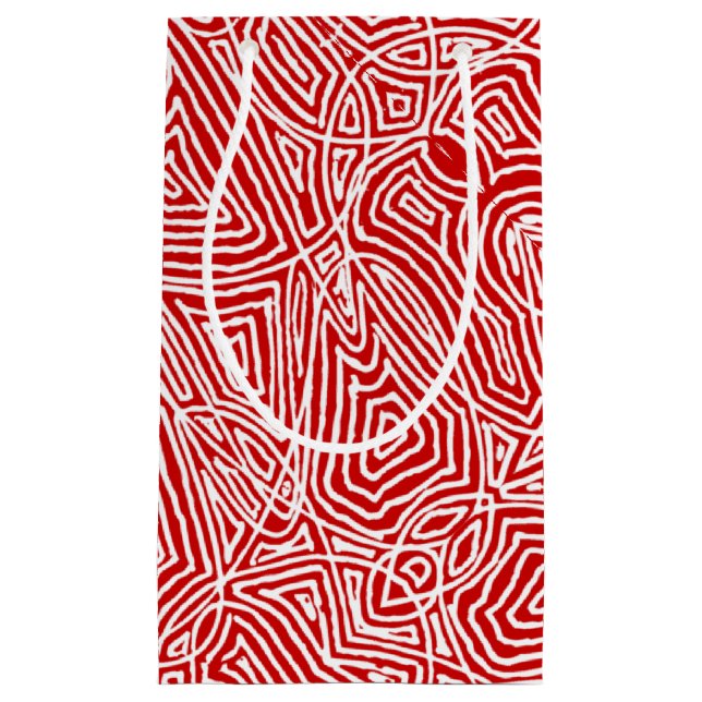 Scribbleprint Red Small Gift Bag (Front)