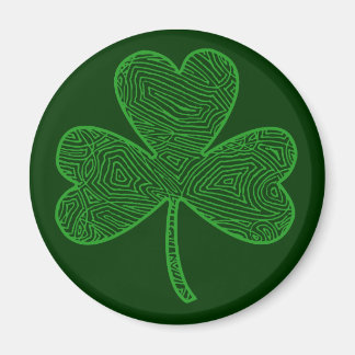 Scribbleprint Shamrock Magnet