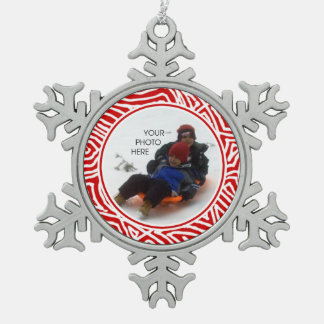 Scribbleprint Snowflake Pewter Christmas Ornament