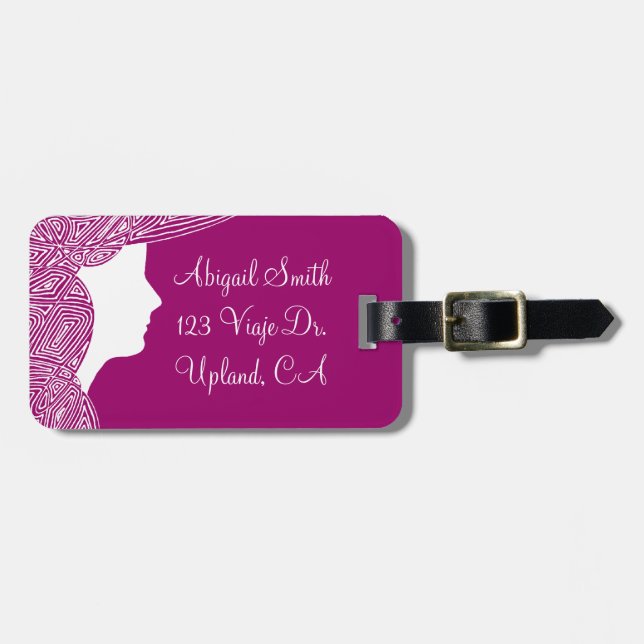 Scribbleprint Waves Luggage Tag (Front Horizontal)