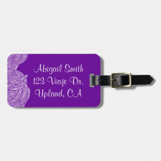 Scribbleprint Waves Luggage Tag