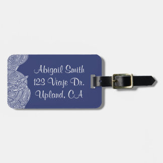 Scribbleprint Waves Luggage Tag
