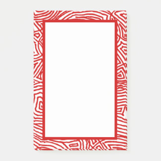 Scribbleprints Border Red Post-it Notes