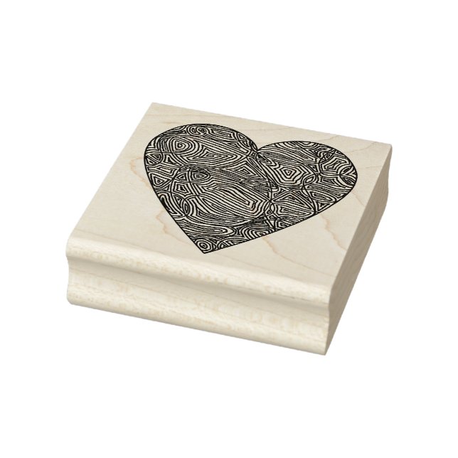 Scribbleprints Heart Rubber Stamp (Stamp)