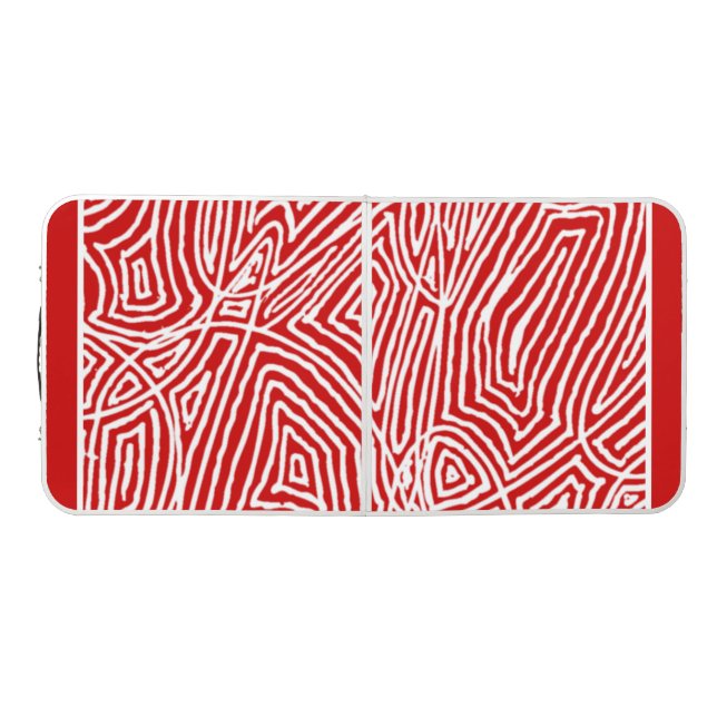 Scribbleprints Red Beer Pong Table (Top)