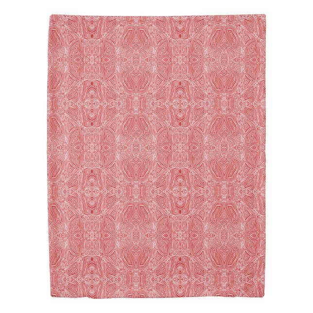 Scribbleprints Red Duvet Cover (Front)