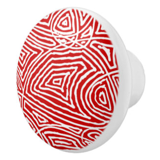 Scribbleprints Red Pattern 2 Knob
