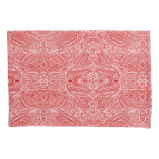 Scribbleprints Red Pillow Case