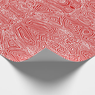 Scribbleprints Red Wrapping Paper
