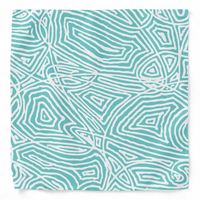 Scribbleprints Teal Bandana (Front)