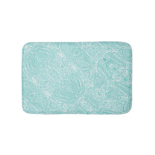 Scribbleprints Teal Bath Mat