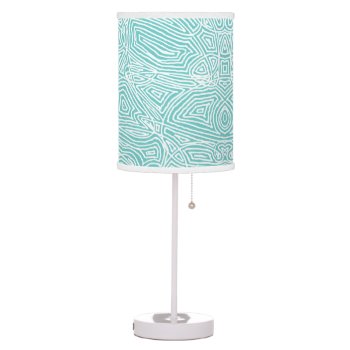Scribbleprints Teal Table Lamp by scribbleprints at Zazzle