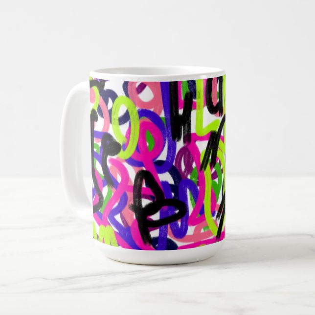 Scribbles in Colors  Coffee Mug (Front Left)