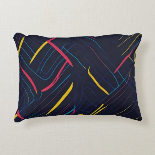 Scribbles of Yellow And Red  Accent Pillow