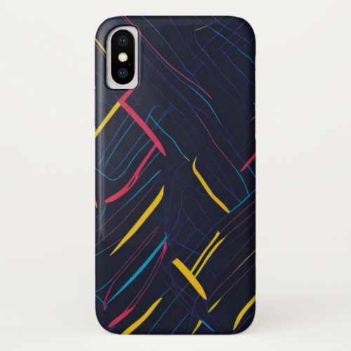 Scribbles of Yellow And Red  iPhone X Case
