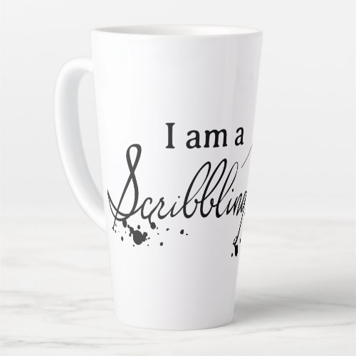 Scribbling Woman Latte Mug