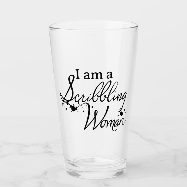 Scribbling Woman Water Tumbler (Front)