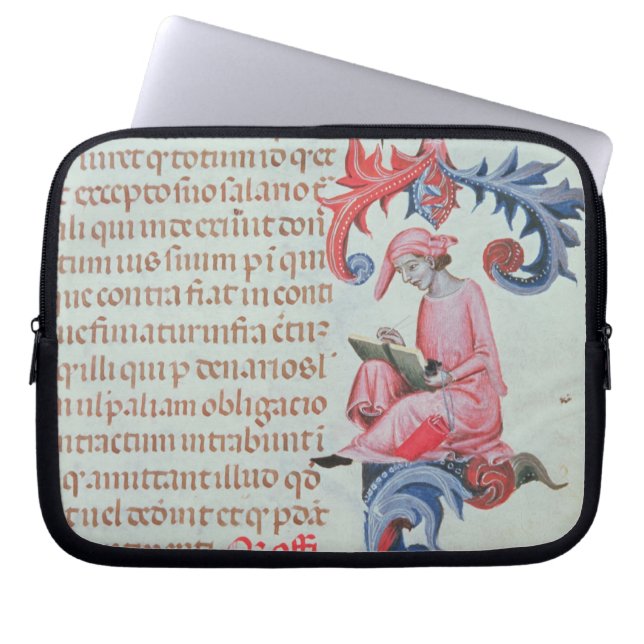 Scribe or chronicler, possibly a self portrait of laptop sleeve (Front)