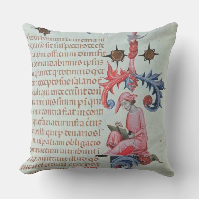 Scribe or chronicler, possibly a self portrait of throw pillow (Front)
