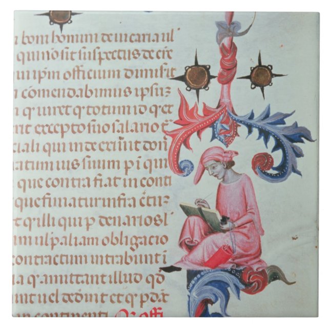 Scribe or chronicler, possibly a self portrait of tile (Front)